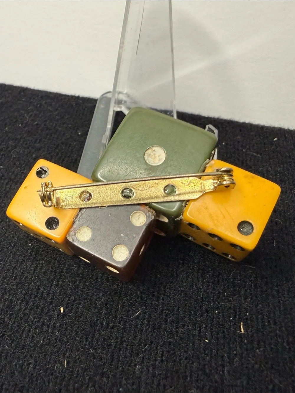 Vintage Dice Brooch